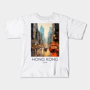 An Impressionist Painting of Hong Kong - China Kids T-Shirt